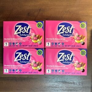 Zest Indulgence Orchid & Almond Oil Bar Soap 7.05oz Lot of 4~Discontinued
